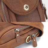 Leather Small Shoulder Bag Waist Belt Pouch Crossbody Bag Cell Phone Money Carrying Case Purse Wallet Bum Bag Fanny Pack for Men