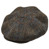 Eight Piece Cap Tweed-Grey/Blue/red