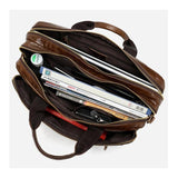 Mens Vintage Durable Business Leather Bridfcase Sling Shoulder Bag