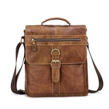 Men's Retro Casual Leather Business Handbag Crossbody Bag