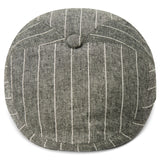 GREY & WHITE STRIPED MODA FLAT CAP