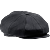 Eight Piece Cap Tweed-Leather black