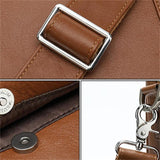 Leather Business Retro Large-Capacity Briefcase 14 Inch Computer Handbag