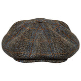 Eight Piece Cap Tweed-Grey/Blue/red