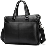 Men's Business Leather Large Capacity Fashion Casual Handbag Waterproof Crossbody Bag