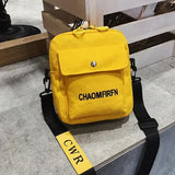 Ladies Canvas Letter Crossbody Bag