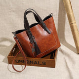 Ladies retro handbag wild large-capacity bucket bag retro single shoulder messenger bag