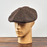 Eight Piece Cap Tweed-Brown