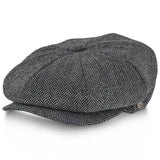 5 Colors - Shelby - Walrus Hat Wool Blend 8 Panel Newsboy Cap