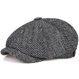 "Shelby" Herringbone Newsboy Cap