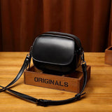 Leather retro single shoulder diagonal bag small square bag