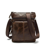 Mens Vintage Large Capacity Messenager Bags Casual Leather Shoulder Bags