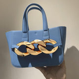 French minority Design Handbag thick chain Single Shoulder Bag Messenger Bag female
