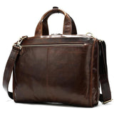 Mens Large Capacity Simple Style Vintage Business Briefcase Handbag
