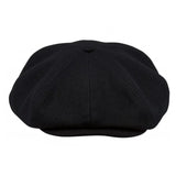 Eight Piece Cap Tweed-Black