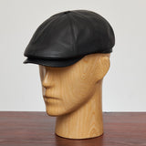 Eight Piece Cap Tweed-Leather/Black/Brown