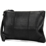 Fine Stitching Genuine Leather Single Handle-Top Zip Fastening Business Handbags