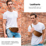 Genuine Leather Waist Bag For Men Fanny Pack Bum Bag Fashion Leather Strap Shoulder Bag Satchel Crossbody Bag Sling Bag For Men