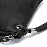 Fine Stitching Genuine Leather Single Handle-Top Zip Fastening Business Handbags