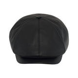 Eight Piece Cap Tweed-Leather/Black/Brown