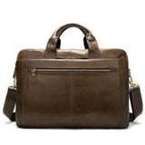 Mens Vintage Durable Business Leather Bridfcase Sling Shoulder Bag