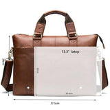 Leather Business Simple Style Casual Chunky Briefcase Handbag Sling Shoulder Bag