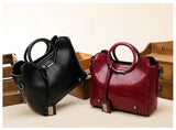Fashionable oilskin versatile women's single shoulder diagonal women's bag