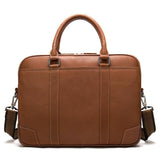 Men's Leather Crossbody Bag Large Capacity 14 Inch Computer Bag Business Handbag