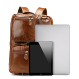 Mens Multipurpose Business Casual Case Leather Handbags Backpacks
