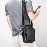 Mens Practical Muiltipurpose Shoulder Bags Leather Messenger Bags Handbags