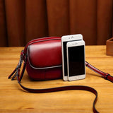 Leather retro single shoulder diagonal bag small square bag