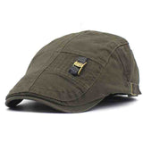 Leather Strap Flat Cap