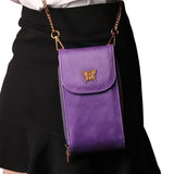 Leather handbags chain simple fashion small square bag trend mobile phone bag retro mini messenger bag