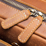 High Quality Retro Business Handbag Genuine Leather Travel Computer Crossbody Bag
