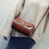 Ladies Retro Forest Cylinder Small Bag Zipper One Shoulder Messenger Bag