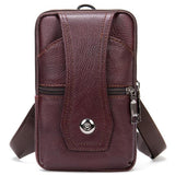Leather Belt Bag Men's Sports Outdoor Crossbody Bag