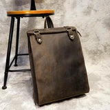 Luxury Crazy Horse Leather Backpack&Computer bag
