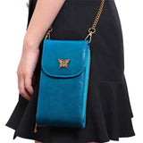 Leather handbags chain simple fashion small square bag trend mobile phone bag retro mini messenger bag