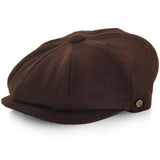 5 Colors - Shelby - Walrus Hat Wool Blend 8 Panel Newsboy Cap