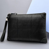 Fine Stitching Genuine Leather Single Handle-Top Zip Fastening Business Handbags