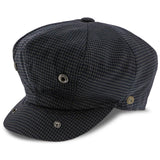 Oxford - Walrus Hats Navy/Green Houndstooth Polyester 8 Panel Newsboy Cap