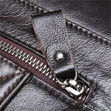 Men's Large-Capacity Handbag Business Leather Briefcase Crossbody Bag