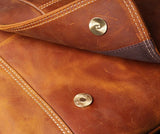 Men's Leather Vintage Crossbody A4 Briefcase