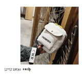 Ladies Canvas Letter Crossbody Bag