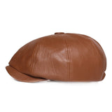 "Kenmare" Newsboy Leather Cap
