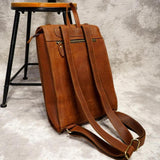 Luxury Crazy Horse Leather Backpack&Computer bag