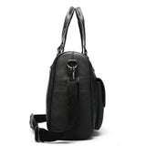 Mens Large Capacity Simple Style Leather Business Travelling Handbag