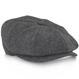 5 Colors - Shelby - Walrus Hat Wool Blend 8 Panel Newsboy Cap