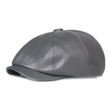 "Kenmare" Newsboy Leather Cap
