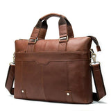 Leather Business Simple Style Casual Chunky Briefcase Handbag Sling Shoulder Bag